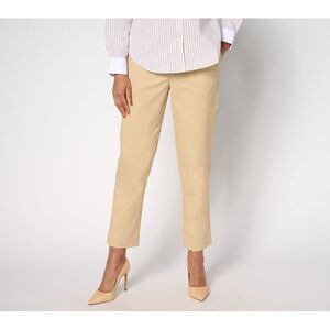 Studio Park Women's Pants Sz M x Rosina Grosso Twill Ankle Sandalwood A688566
